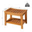 Banc de douche de salle de bain solide naturel d’acacia en bois robuste Delania