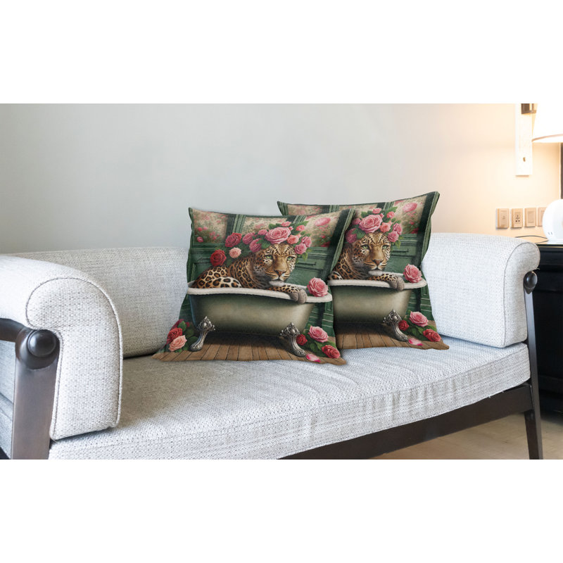 Fabric Reversible Throw Pillow, 16"H x 26"W, Rectangle