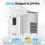 Machine à glaçons de comptoir Aeitto, 26 lb par jour, 8 cubes de glace en 6 minutes, machine à glaçons autonettoyante avec 2 tailles, pelle et panier, pour la cuisine à domicile, en acier inoxydable