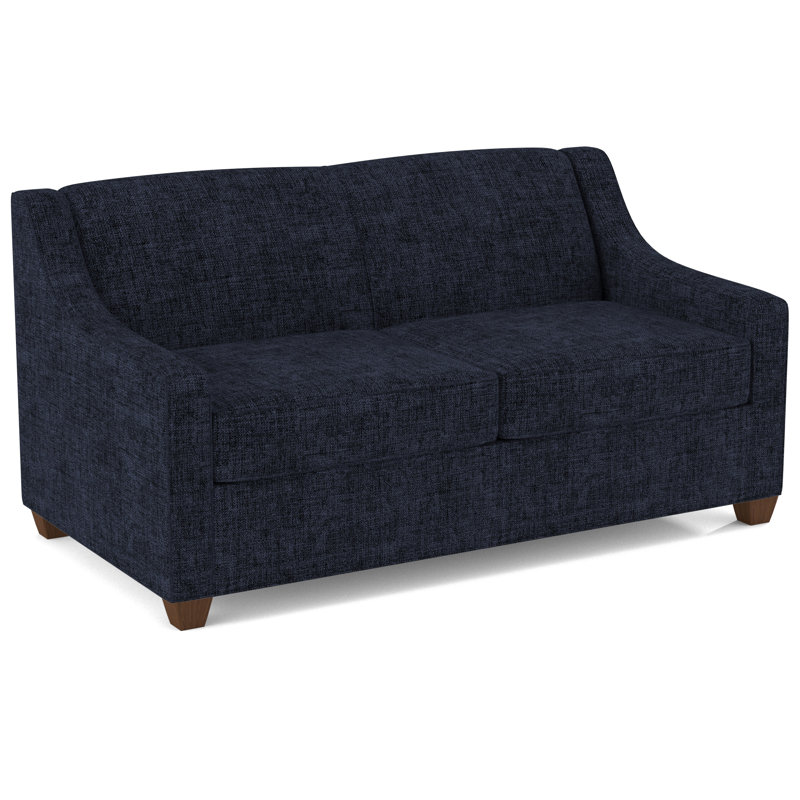 Phillips 68" Recessed Arm Sofa Bed with Reversible Cushions, Montana Walnut, Elliot Caribou, Hybrid