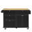 Farmhouse Kitchen Island With Drop Leaf And 2 Seatings, Kitchen Table Set With Storage Cabinet, Drawers, Door Shelves And Power Outlet, Black-711827930