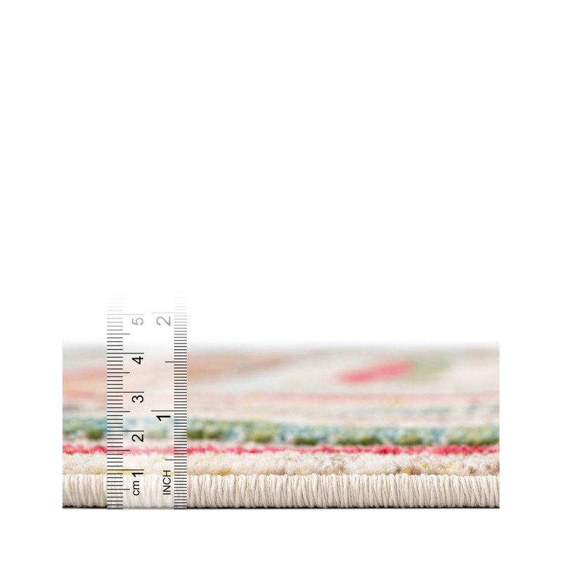 Wrought Studio Taghazout Marelda Indoor/Outdoor Area Rug, Round 3'1"