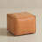 Dunfry 18"W Vegan Leather Square Pouf