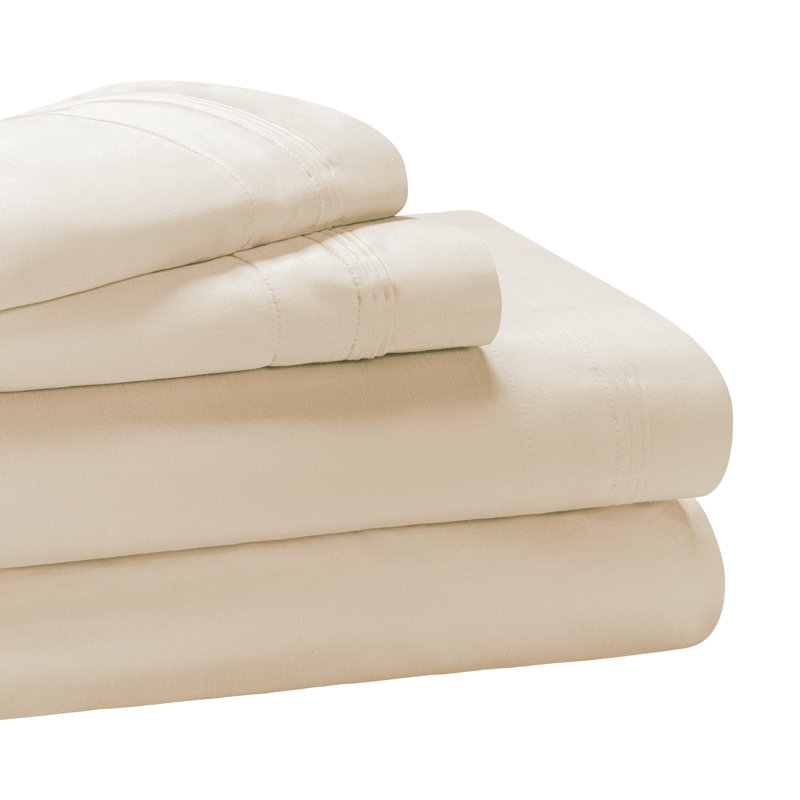 Ivory Egyptian Cotton 1000 TC Full Deep Pocket Sheet Set