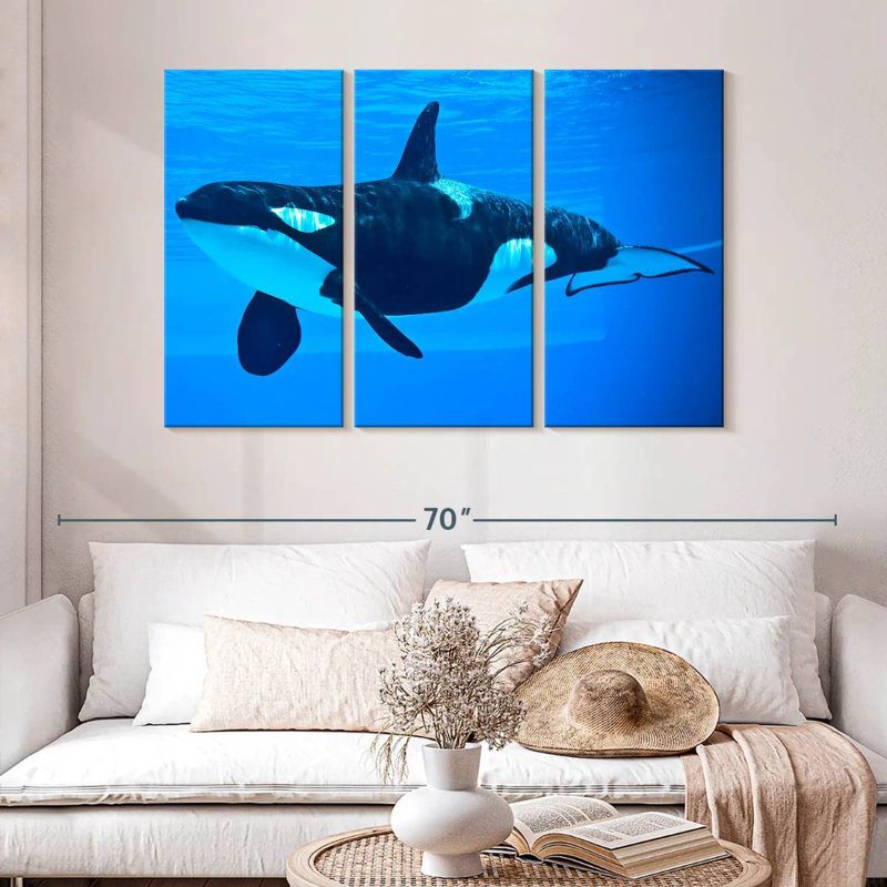Brampt Friendly Killer Whale, 32" H x 50" W