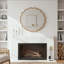 Miroir mural rond ondulé avec cadre en bois massif, miroir décoratif à bords ondulés pour salle de bain, chambre, salon et entrée-88115337-88115338
