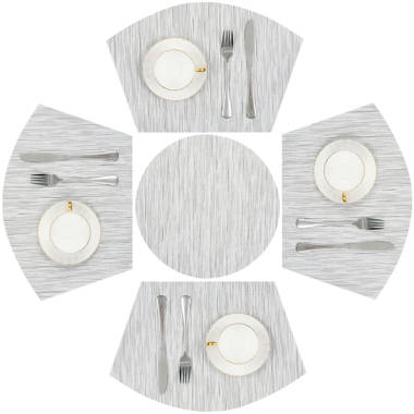 Black and White Placemats Set of 4 Marble Stone Table Mat Heat