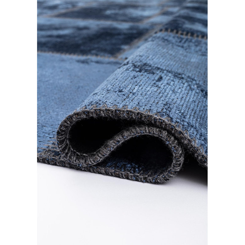 Rapture Patchwork Area Rug in Blue, Rectangle 7'10" x 9'10"