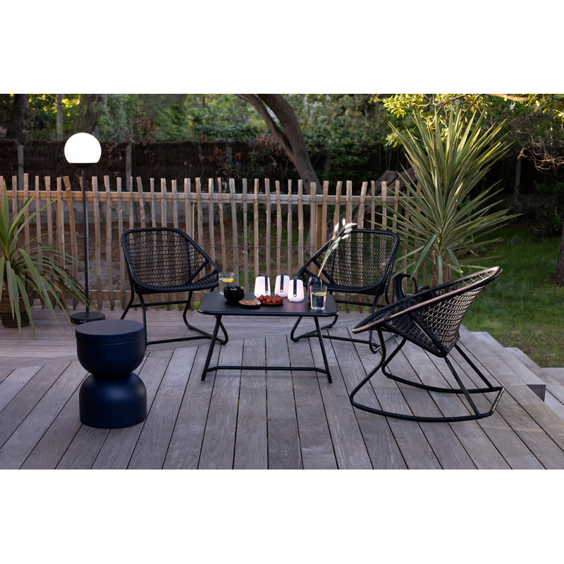 Sixties Outdoor Rocker Chair, Liquorice