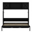 Lit escamotable double pleine grandeur avec tablettes, lit escamotable avec armoires de rangement