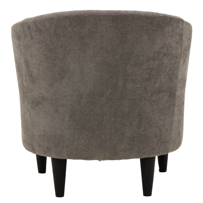 Fauteuil demi-tonneau de 29,50 po de largeur, Chloe Slate 100% Polyester
