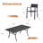 6-Person Patio Dining Set with 70.9" Rectangular Dining Table and 6 Stackable Dining Chairs-1957678005