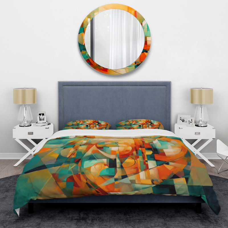 Ensemble de housse de couette en microfibre / polyester Abstracting The Cubist Form IV Bedding