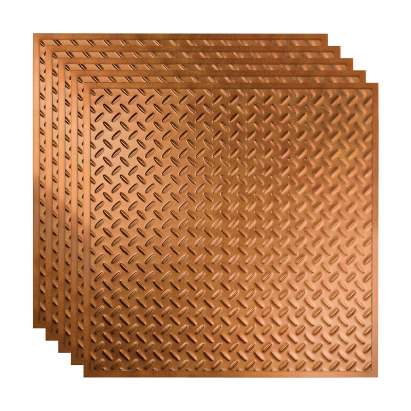 Panneau de plafond décoratif en vinyle 2 pi x 2 pi FASÄDE, Bronze antique