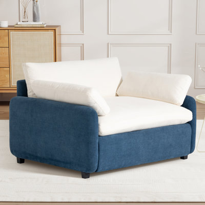 Fauteuil d'appoint moderne et surdimensionné en chenille