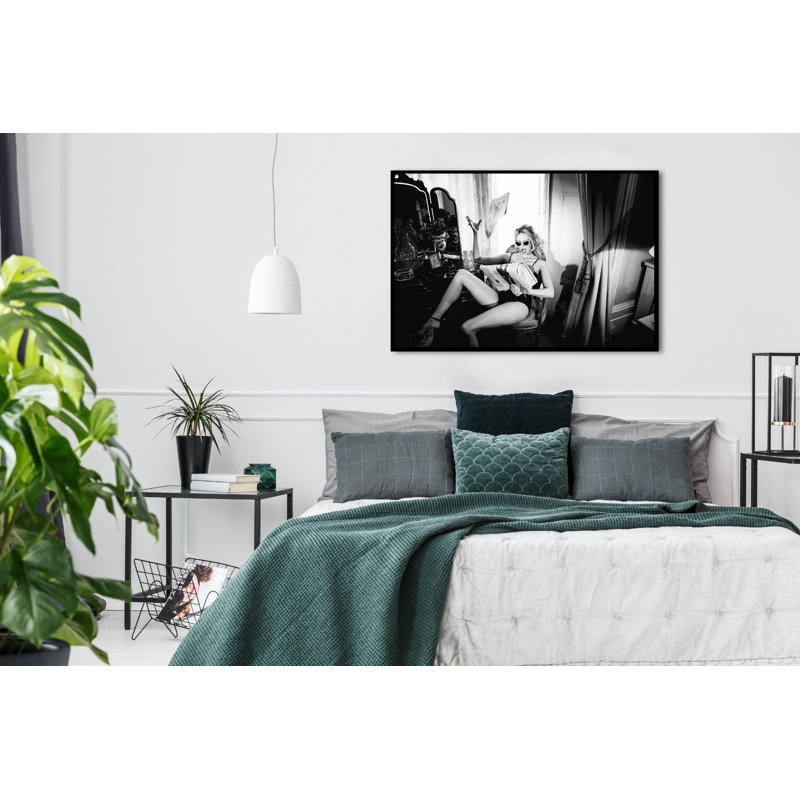 Dolce Vita - Print on Plastic / Acrylic, 100cm H x 150cm W x 10cm D, Black Frame