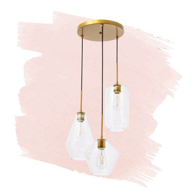Luminaire suspendu géométrique à 3 lumières Vandyke
