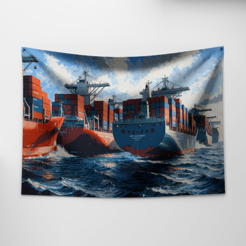 Tapisserie murale «Transport», 68 po x 80 po