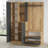 Modern Hall Tree With Mirror, Storage Cabinets, And Coat Hooks-117126672