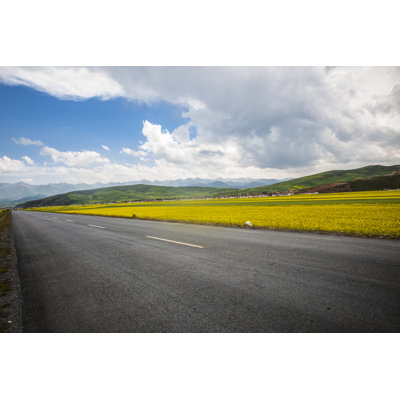 Country Highway - No Frame Print on Canvas