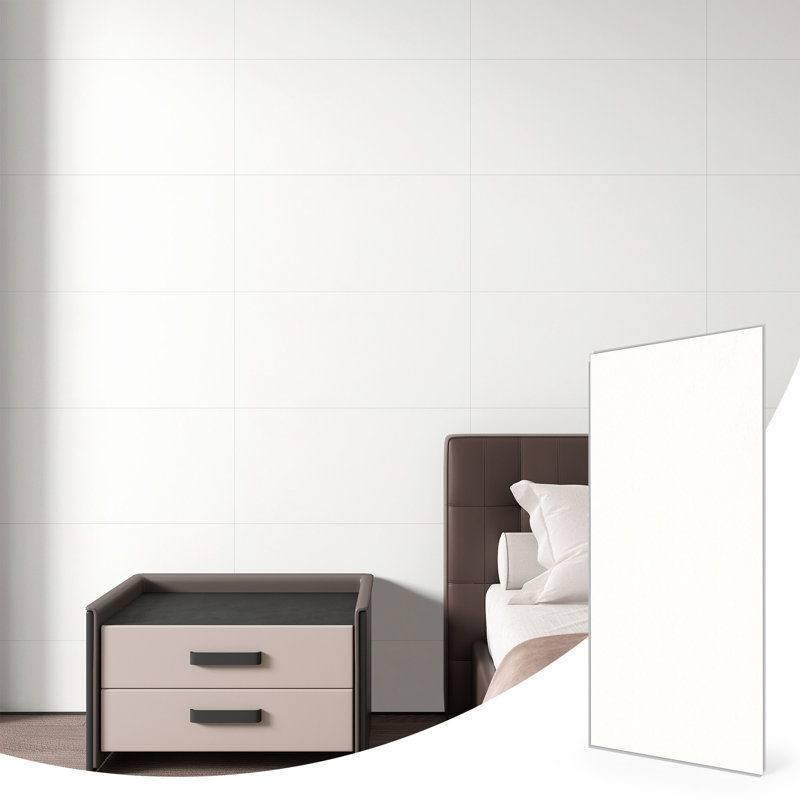 24'' x 12'' Interlocking  Wall Tiles,Waterproof,Easy to Install,SPC Wall Panling for Shower,Kitchen(20 sq.ft./Box), White