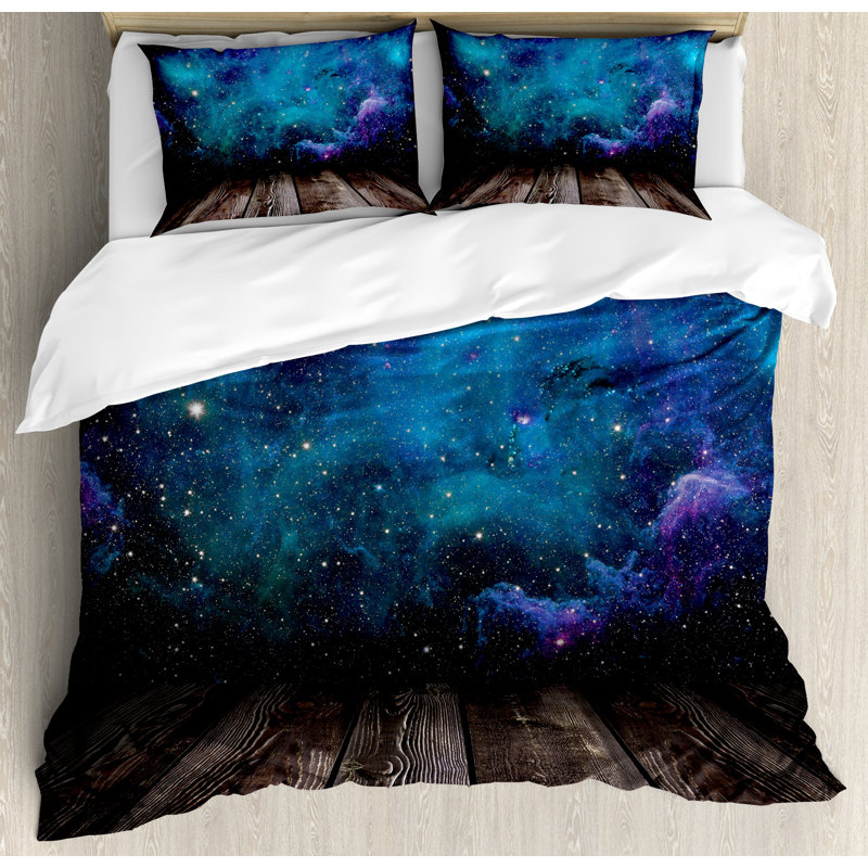 Galaxy Modern & Contemporary Polyester Duvet Cover, King