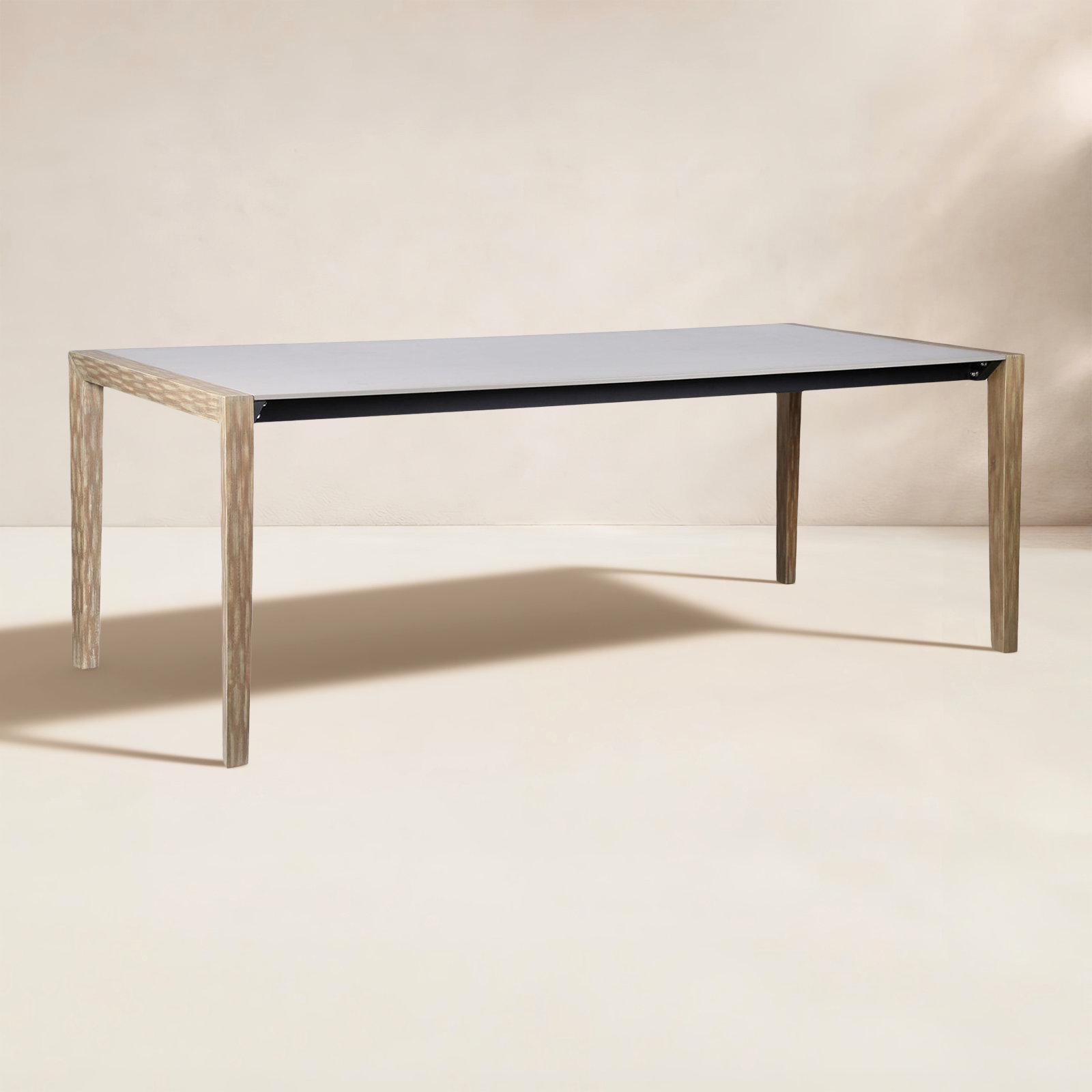 Barclay 81'' Outdoor Dining Table, Brown