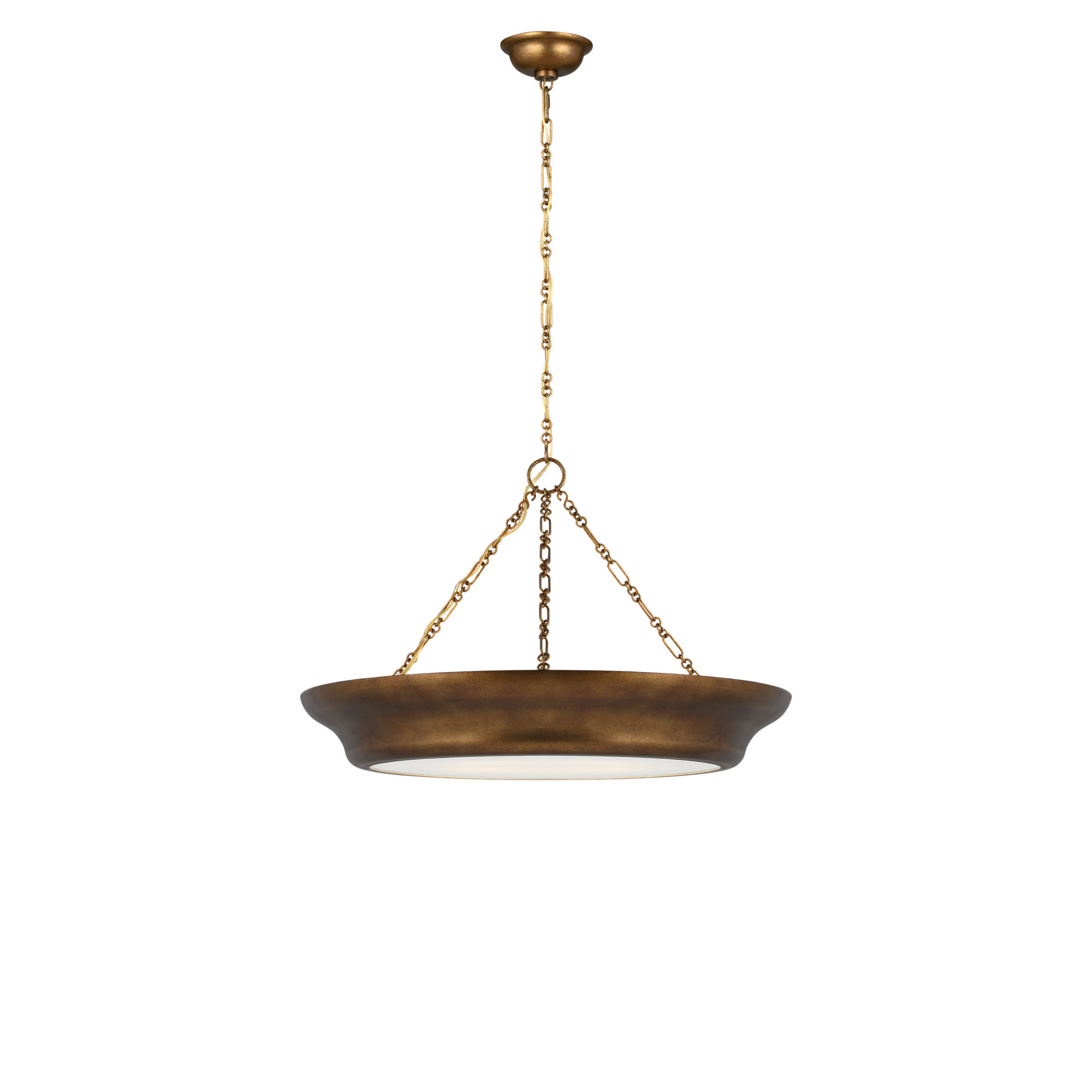 Ledger Chandelier, 4, 15.88" H x 24" W  x 24" D, Vintage Gild