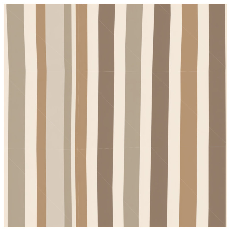 Coussin Stripes, Rayures beiges, Carré 26 po