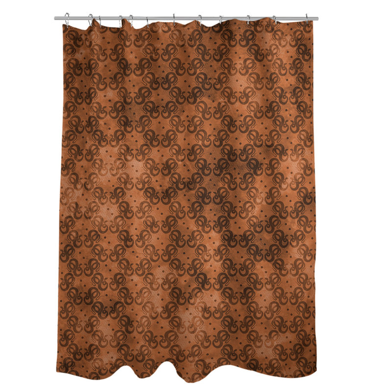 Rideau de douche simple serpents, Orange