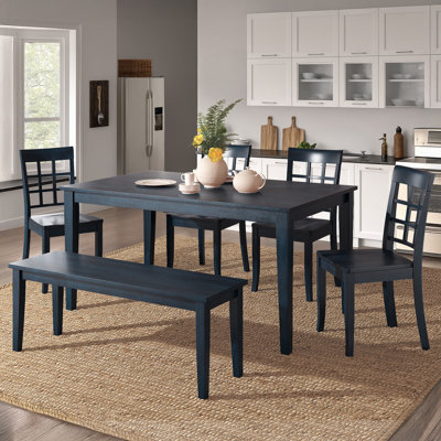Alexa-Mae 6-Person Solid Wood Four-Leg Dining Set
