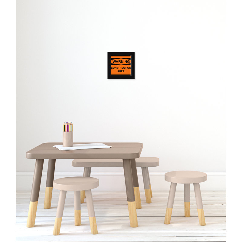 Avertissement 2 impression sur papier, H 10 po x l 10 po x P 0,63 po, Cadre noir