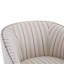 Fauteuil demi-tonneau rembourré à rayures