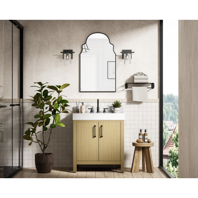 Ensemble de meuble-lavabo simple 30 po_VF60630-BS, Brun miel