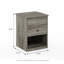 Table de chevet moderne à plateau relevable 17,72 po x 17,72 po x 23,43 po-1539754568