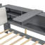 Lit plateforme en bois avec tête de lit, tablettes et 2 tiroirs-850740275
