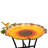 29"H Metal Sunflower Birdbath with Stand