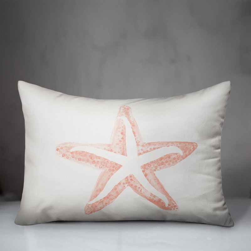  Simple Starfish Rectangular Pillow Cover & Insert, Orange