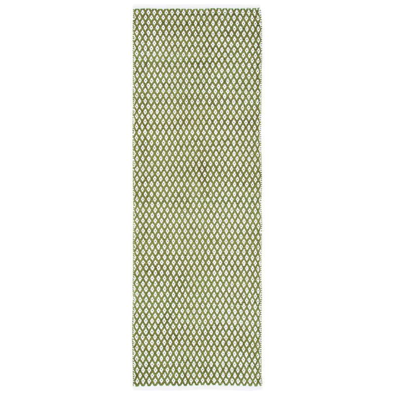 Tapis en coton à tissage plat Dannapaola, Tapis de couloir 2 pi 3 po x 7 pi