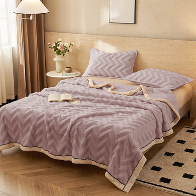 Kbndieu 47x78inThree Layer Jacquards Blanket Multifunctional Cover Blanket Quilt Nap Blanket Suitable for Bed Or Sofa Use