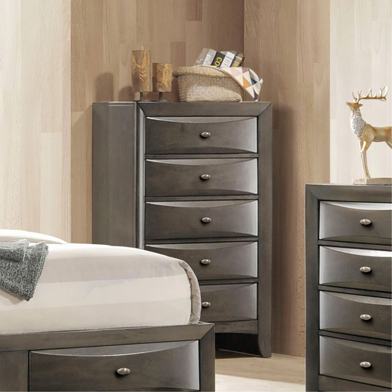 Mobilier de chambre à coucher 5 pièces, Gris