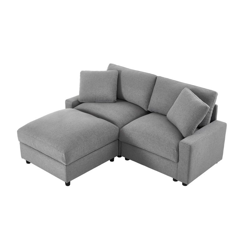 Versatile Sectionals With Storage, Durable Polyester, Modern Grey Design For Compact Spaces