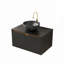 Meuble-lavabo de 30 pouces avec lavabo en céramique, conception compacte, 2 tiroirs et tablette réglable pour les petits espaces