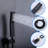 Modern Black Wall Mount Shower Faucet System with Rainfall Shower Head and Handle Set