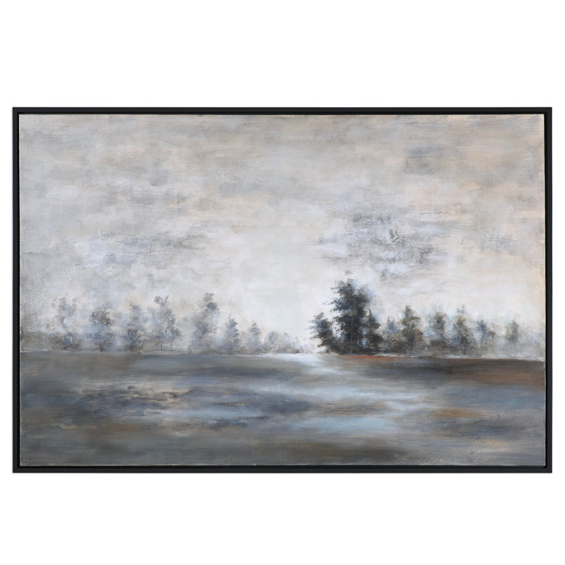 Evening Mist Landscape' by Grace Feyock - Picture Frame Painting Print on Canvas