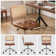 Ayris Adjustable Height Armless Swivel Leather Task Chair with Rattan Back