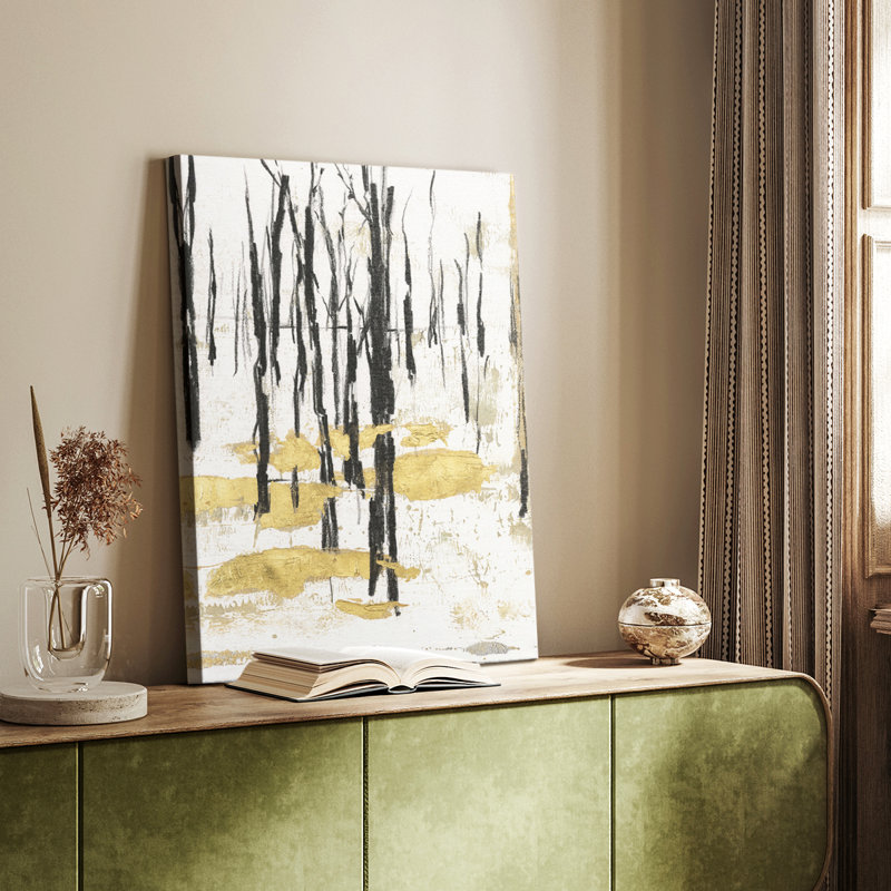 Gilded Winter I - galerie personnalisée enveloppée Cavas, H 18 po x l 12 po