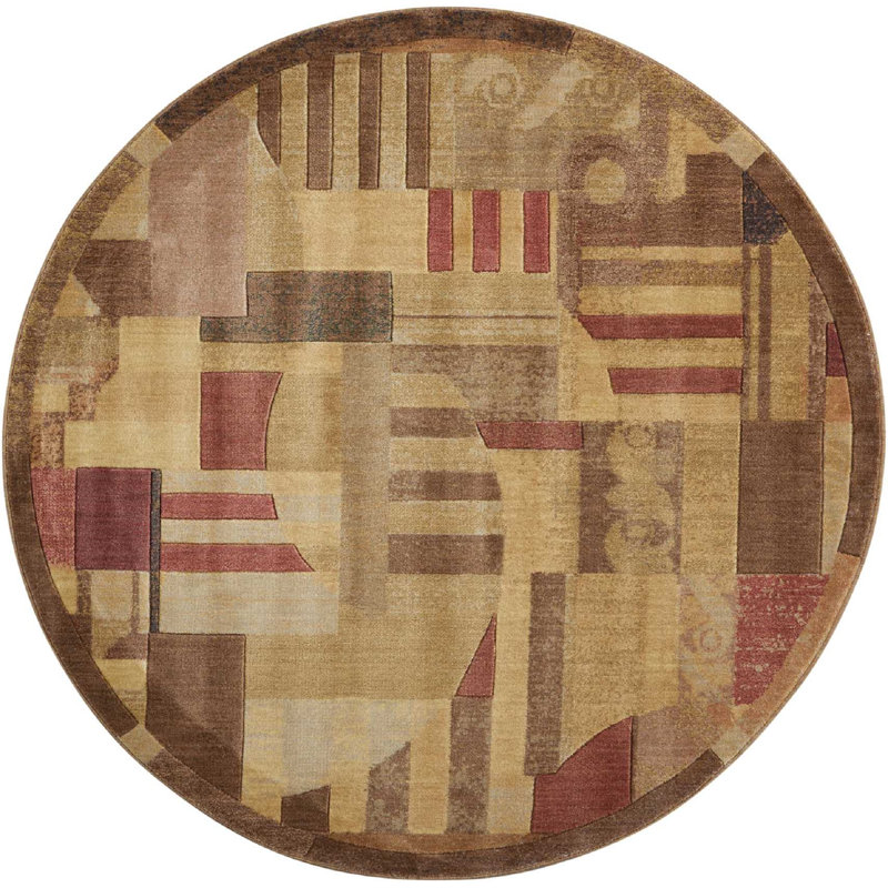 Asifa Abstract Indoor Rug, Round 5'6"