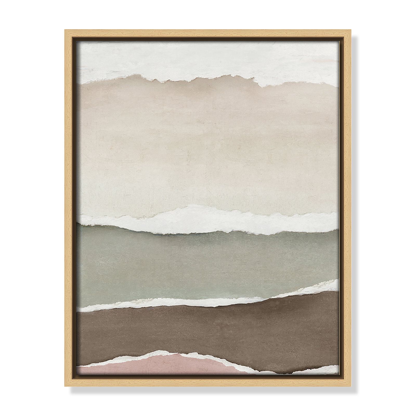 Torn Whispers I Print by Emma Peal, 15.5" H x 12.5" W, Natural Floater