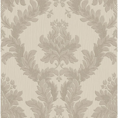 Ornamenta 2 Classic Damask 33' L x 21" W Embossed Wallpaper Roll